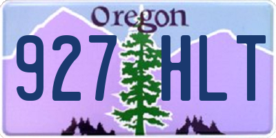 OR license plate 927HLT