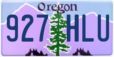 OR license plate 927HLU