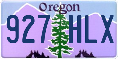OR license plate 927HLX