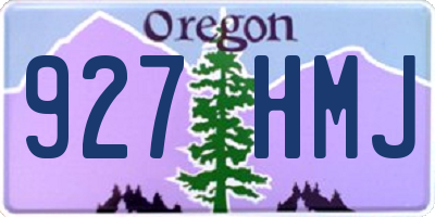 OR license plate 927HMJ