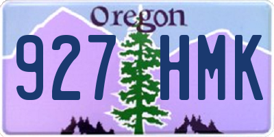 OR license plate 927HMK