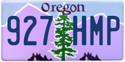 OR license plate 927HMP