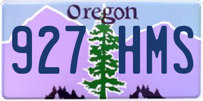 OR license plate 927HMS