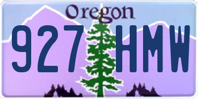 OR license plate 927HMW