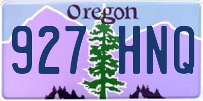 OR license plate 927HNQ