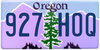 OR license plate 927HOQ