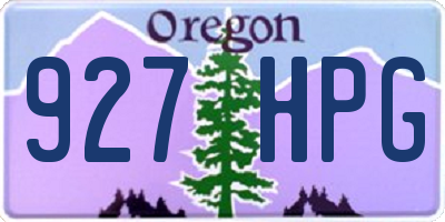 OR license plate 927HPG