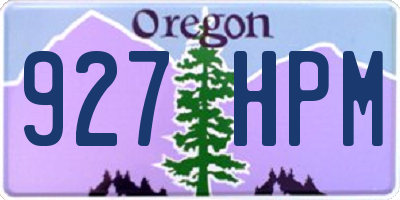 OR license plate 927HPM
