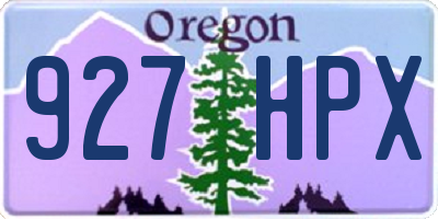 OR license plate 927HPX