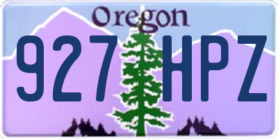 OR license plate 927HPZ