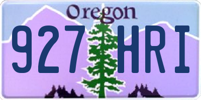 OR license plate 927HRI