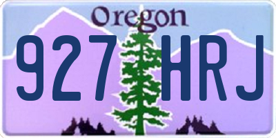 OR license plate 927HRJ