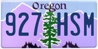 OR license plate 927HSM