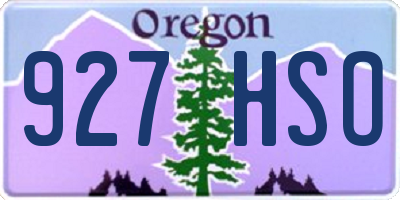 OR license plate 927HSO