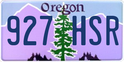OR license plate 927HSR