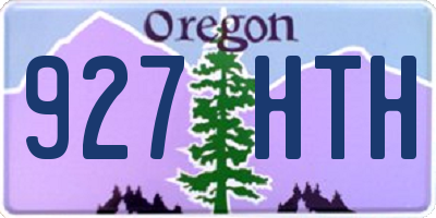 OR license plate 927HTH
