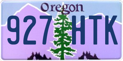 OR license plate 927HTK