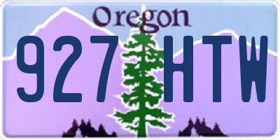 OR license plate 927HTW
