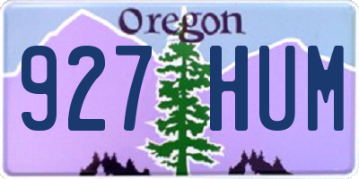 OR license plate 927HUM