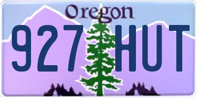 OR license plate 927HUT