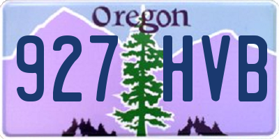 OR license plate 927HVB