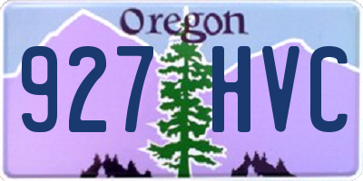 OR license plate 927HVC