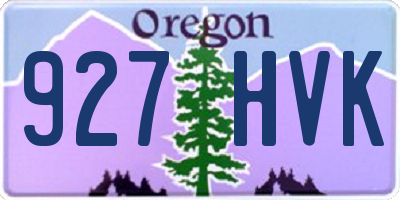 OR license plate 927HVK
