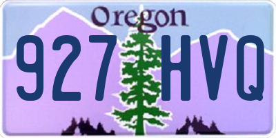 OR license plate 927HVQ