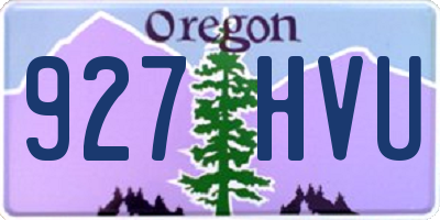 OR license plate 927HVU