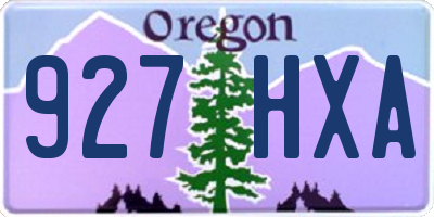 OR license plate 927HXA