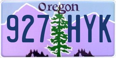 OR license plate 927HYK
