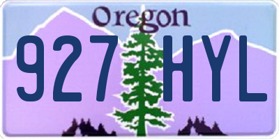 OR license plate 927HYL