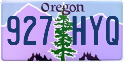OR license plate 927HYQ
