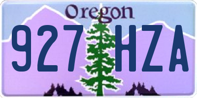 OR license plate 927HZA