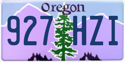 OR license plate 927HZI