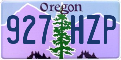OR license plate 927HZP