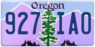 OR license plate 927IAO