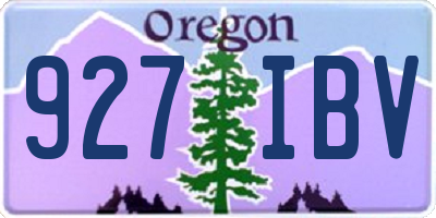 OR license plate 927IBV