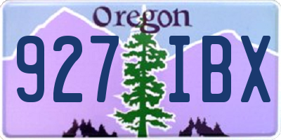 OR license plate 927IBX