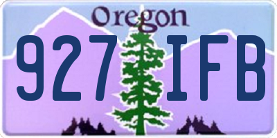 OR license plate 927IFB