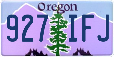 OR license plate 927IFJ
