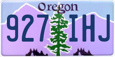 OR license plate 927IHJ