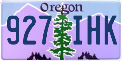OR license plate 927IHK