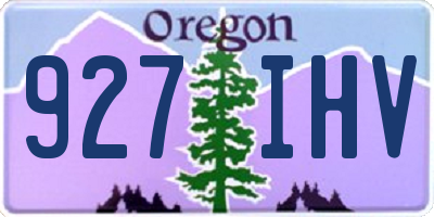 OR license plate 927IHV