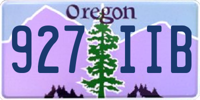 OR license plate 927IIB