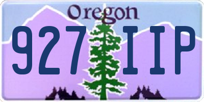 OR license plate 927IIP