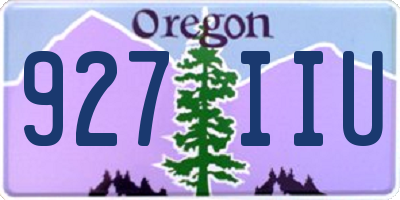 OR license plate 927IIU