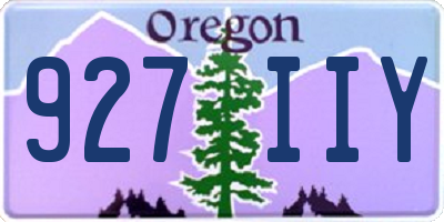 OR license plate 927IIY