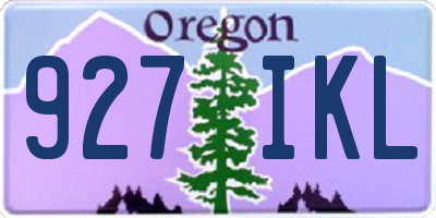 OR license plate 927IKL