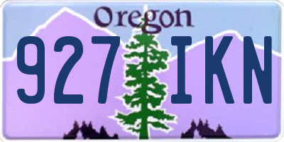 OR license plate 927IKN